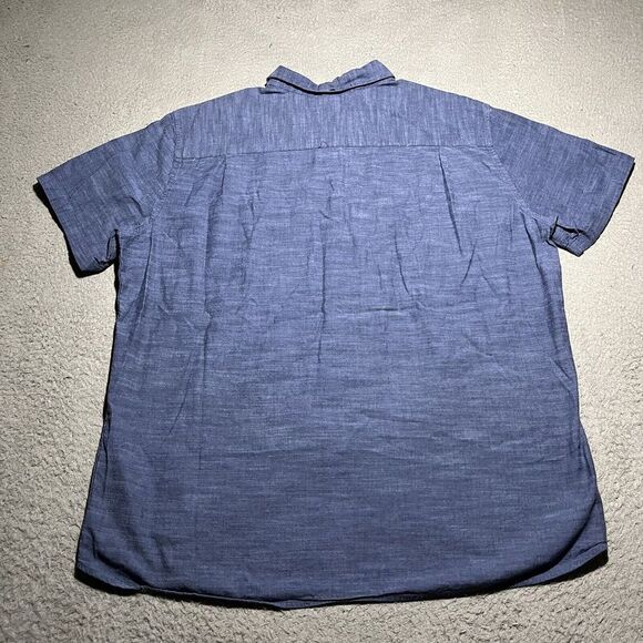 Hurley Shirt Mens XXL Short Sleeve Chambray Beach Skate Lightweight Cotton - Picture 10 of 11